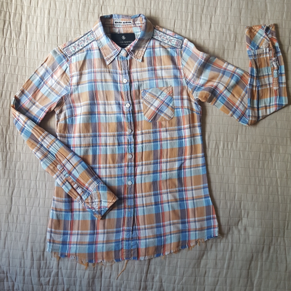 MAISON SCOTCH Plaid Shirt